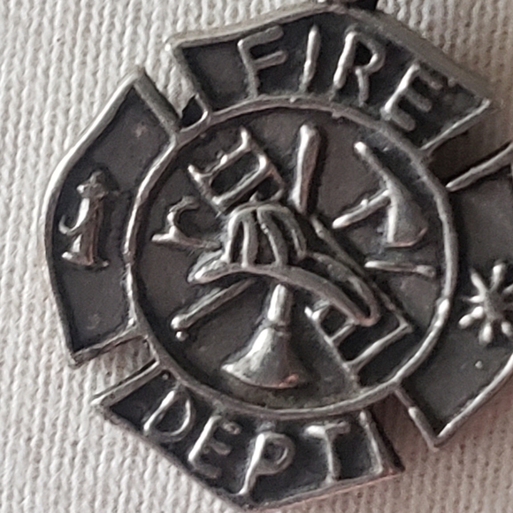 Firefighter Necklace Maltese Cross Fireman Wife Department Gift Jewelry - Picture 3 of 5